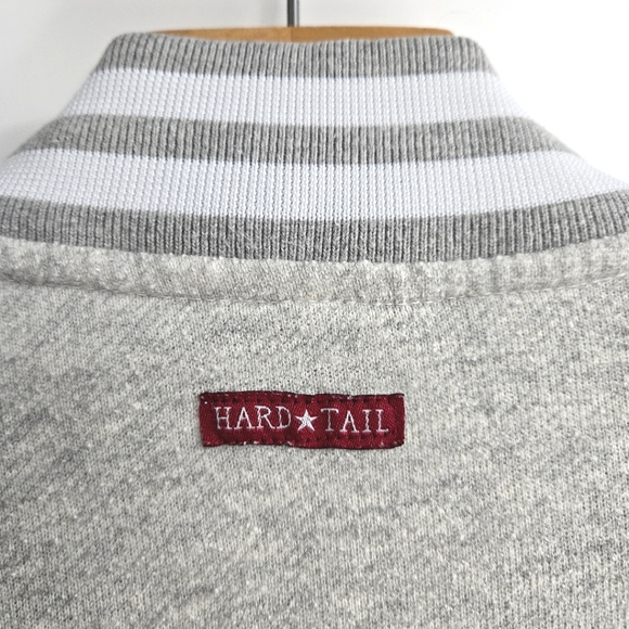 Hard‎ Tail Light Heather Gray Long Sweatshirt Cardigan Sweater - Picture 11 of 13
